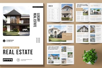 design real estate om brochure booklet, investment teaser prospectus