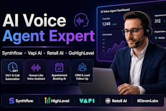 setup synthflow, gohighlevel vapi ai calling agent, retell ai voice agent expert