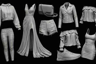 do second life 3d modeling fashion designer 3d clothing modeler uv mapping glb
