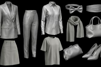 do second life 3d modeling fashion designer 3d clothing modeler uv mapping glb