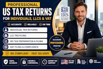 professionally prepare and file US tax returns, llc taxes, irs and vat filing