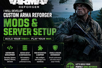 develop custom arma reforger mods and server setup