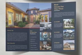 design real estate offering memorandum brochure for property listings and sales