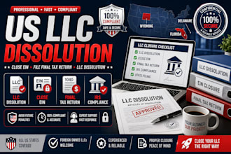 dissolve US llc close ein file final tax return and llc dissolution