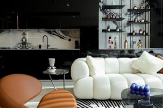 do stylish living room,luxury apartment interior,kitchen,home interior rendering