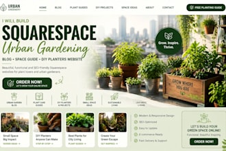 build squarespace urban gardening blog website space guide DIY planters website