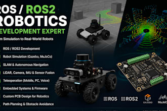 ros ros2 robot simulation gazebo mujoco autonomous navigation slam lidar sensor