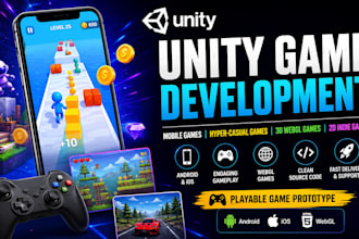 develop unity mobile games hyper casual game 3d unity webgl games 2d indie games