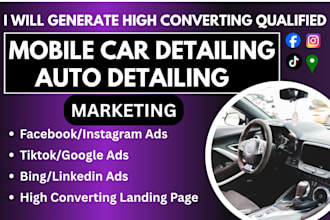 mobile car detailing leads, auto detailing facebook ads car detailing google ads