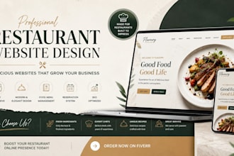 design a cinematic restaurant website with online menu