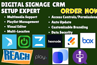 setup digital signage yodeck hexnode box optisigns jotform play reach trudigital