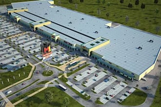 redesign 3d shopping center, cgi commercial space rendering, retail store layout