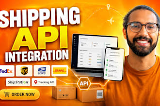 integrate shipping API, fedex, ups, usps, dhl, shipstation and tracking API