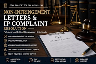draft letter of non infringement and solve amazon ip complaints