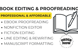 proofread and edit your nonfiction ebook professionally
