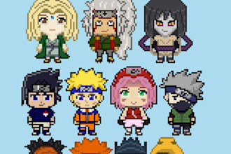 create custom pixel art characters, sprites, avatars
