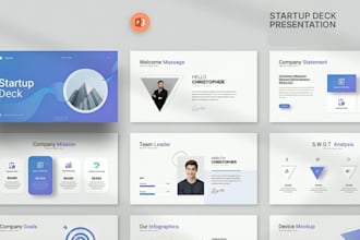 create executive sales presentations pitch deck for business startup brands