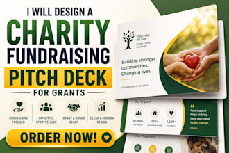 design a grant winning pitch deck for UK charities