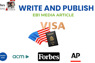 write and publish your article on media site for eb1, uscis eb1