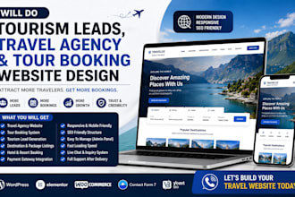 do tourism leads, travel agency and tour booking website design