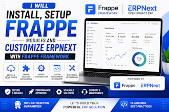 install setup frappe modules and customize erpnext with frappe framework