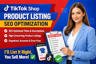 do tiktok shop product listing and SEO optimization
