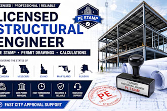 license structural engineer pe stamp for michigan missouri idaho maryland alaska