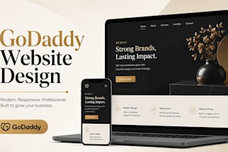 build godaddy website design or redesign, godaddy website development domain seo
