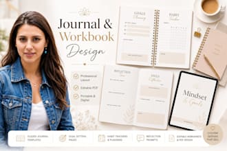 design canva ebook workbook journal planner design fillable pdf kdp formatting