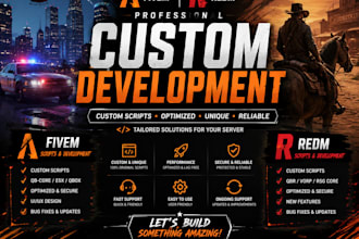 develop custom fivem qbcore or qbox scripts for your rp server