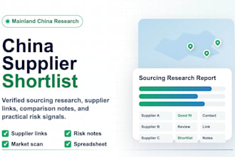 find verified china suppliers and deliver sourcing research