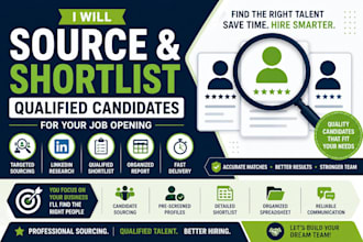 source and shortlist qualified candidates for your job opening