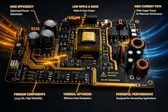 design power electronics pcb, smps, circuit design and provide consulting
