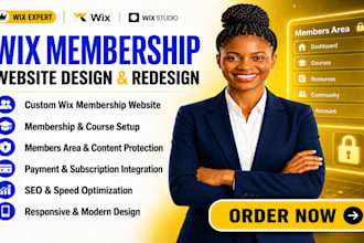 create wix membership website wix design or wix redesign
