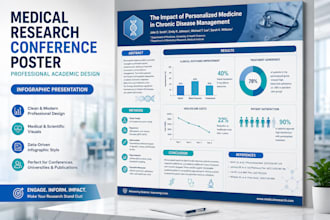 make medical and healthcare professional academic infographic posters