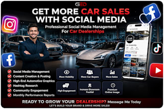 be your car dealership social media marketing manager for more sales