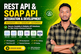 fix and development PHP, nodejs, XML, json apis, rest API, soap API integration