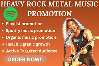 heavy rock metal music promotion spotify music playlist organic music promotion