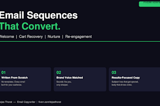 write a high converting email sequence for your business