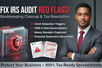 do irs audit prevention, clean up bookkeeping, and fix tax return red flags