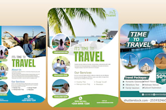 design stunning travel flyer tour package and holiday poster