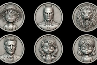 sculpt 3d coin model bas relief medallion challenge coin for 3d printing