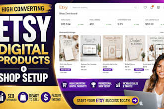 create etsy digital products etsy shop setup etsy listing optimization etsy seo