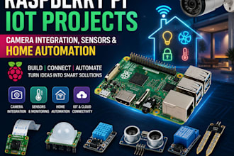 create raspberry pi iot projects with camera integration, sensors, schematic