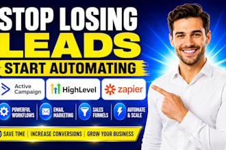 setup active campaign gohighlevel workflows zapier email marketing funnels