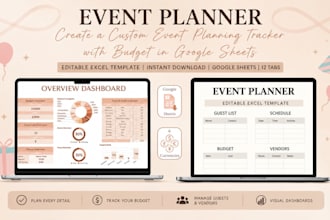 create a custom event planning tracker with budget in google sheets