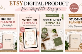 design high converting canva pinterest pins for etsy digital products etsy pins