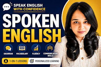 teach spoken english grammar and communication skills