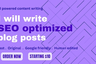 write SEO optimized blog posts and articles using ai assisted content writing