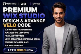 build wix studio website design with custom wix velo code wix studio developer
